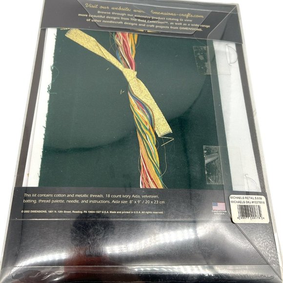 Christmas Cross Stitch New Dimensions Gold Nuggets Santa & Holly 8679 Old World - Picture 4 of 4